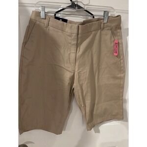 IZOD Girls Stretch Skinny Bermuda‎ Shorts Khaki Casual Comfort Size 20.5